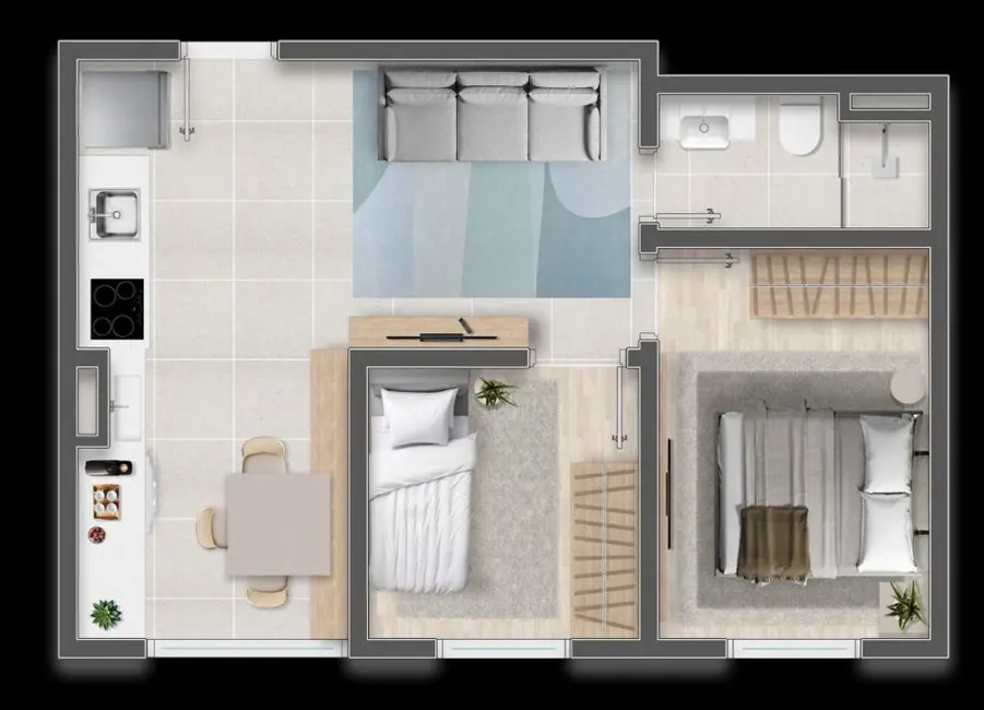 Foto 7 de Apartamento com 2 quartos à venda, 41m2 em São Pedro, Osasco - SP