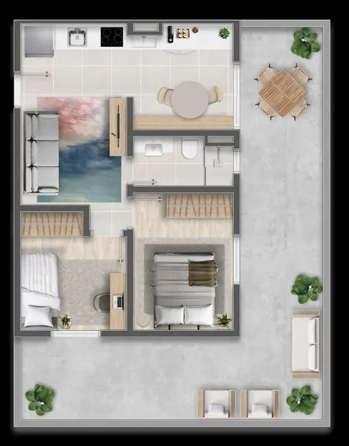 Foto 2 de Apartamento com 2 quartos à venda, 41m2 em São Pedro, Osasco - SP