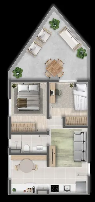Foto 6 de Apartamento com 2 quartos à venda, 41m2 em São Pedro, Osasco - SP