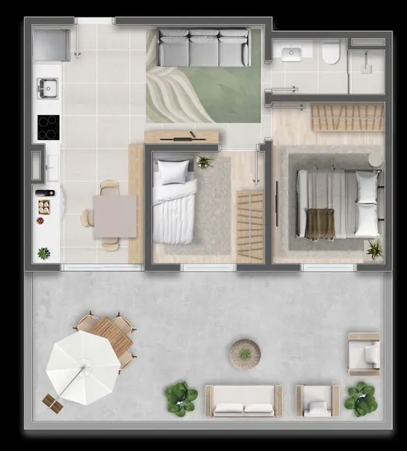 Foto 4 de Apartamento com 2 quartos à venda, 41m2 em São Pedro, Osasco - SP
