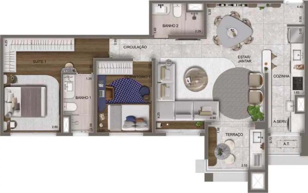 Foto 8 de Apartamento com 2 quartos à venda, 63m2 em Umuarama, Osasco - SP