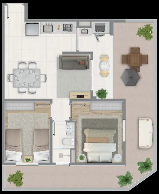 Foto 2 de Apartamento com 1 quarto à venda, 76m2 em São Pedro, Osasco - SP