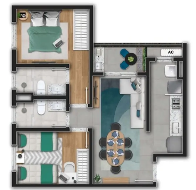 Apartamento com 1 quarto à venda, 75m2 em Centro, Sorocaba - SP - imagem 5 Foto 5 de Apartamento com 1 quarto à venda, 75m2 em Centro, Sorocaba - SP