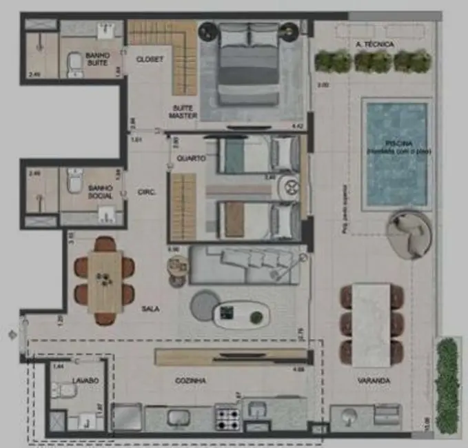 Apartamento com 1 quarto à venda, 75m2 em Centro, Sorocaba - SP - imagem 6 Foto 6 de Apartamento com 1 quarto à venda, 75m2 em Centro, Sorocaba - SP