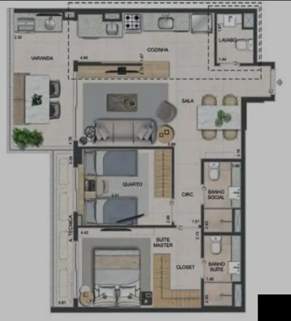 Apartamento com 1 quarto à venda, 75m2 em Centro, Sorocaba - SP - imagem 7 Foto 7 de Apartamento com 1 quarto à venda, 75m2 em Centro, Sorocaba - SP