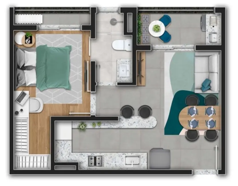 Apartamento com 1 quarto à venda, 75m2 em Centro, Sorocaba - SP - imagem 4 Foto 4 de Apartamento com 1 quarto à venda, 75m2 em Centro, Sorocaba - SP