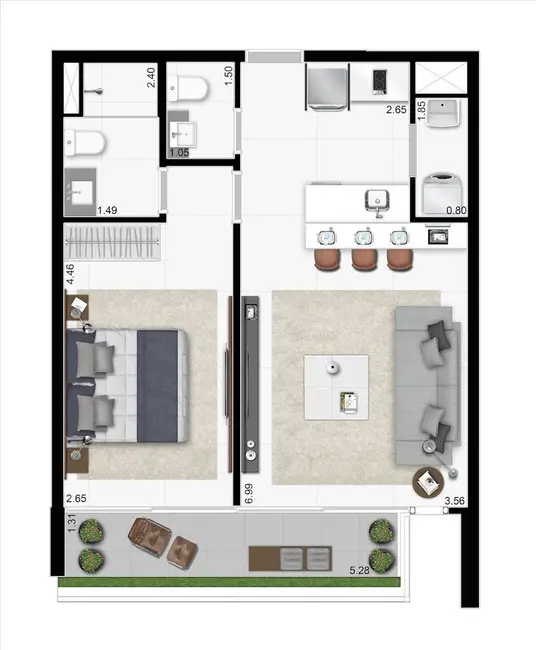 Foto 1 de Kitnet com 1 quarto à venda, 37m2 em Pinheiros, São Paulo - SP