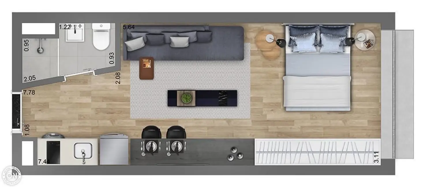 Apartamento com 1 quarto à venda, 33m2 em Jardim Paulista, São Paulo - SP - imagem 8 Foto 8 de Apartamento com 1 quarto à venda, 33m2 em Jardim Paulista, São Paulo - SP