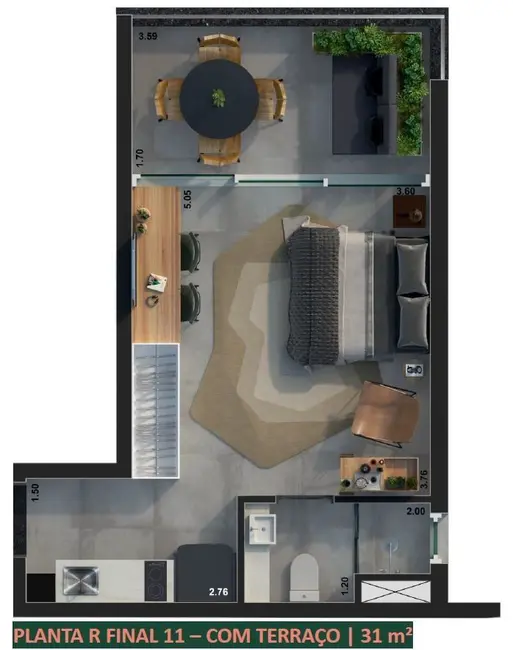Kitnet com 1 quarto à venda, 20m2 em Vila Clementino, São Paulo - SP - imagem 3 Foto 3 de Kitnet com 1 quarto à venda, 20m2 em Vila Clementino, São Paulo - SP