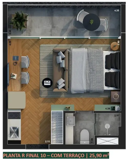 Kitnet com 1 quarto à venda, 20m2 em Vila Clementino, São Paulo - SP - imagem 6 Foto 6 de Kitnet com 1 quarto à venda, 20m2 em Vila Clementino, São Paulo - SP