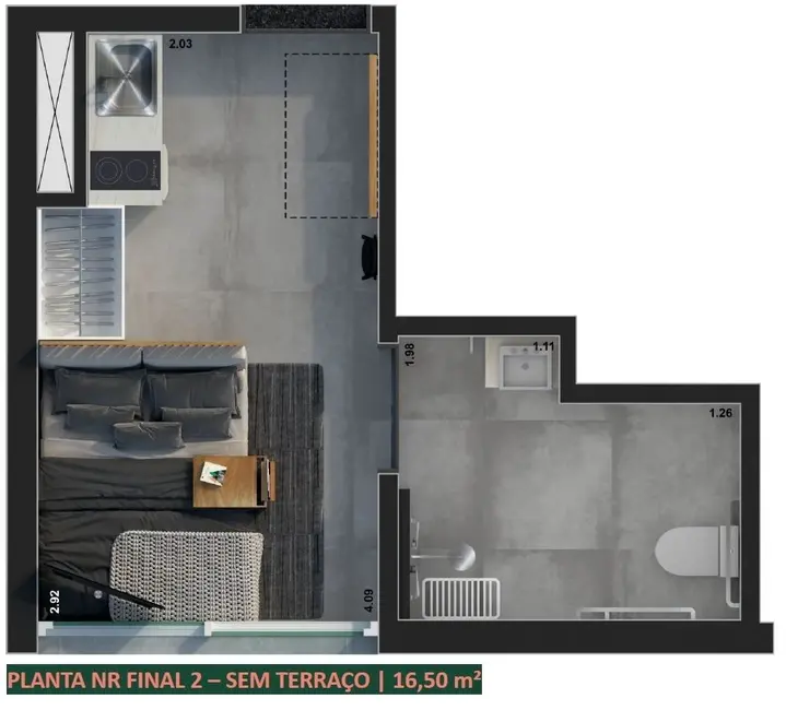 Kitnet com 1 quarto à venda, 20m2 em Vila Clementino, São Paulo - SP - imagem 5 Foto 5 de Kitnet com 1 quarto à venda, 20m2 em Vila Clementino, São Paulo - SP