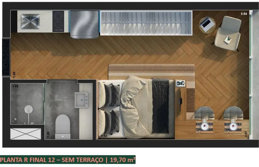 Kitnet com 1 quarto à venda, 20m2 em Vila Clementino, São Paulo - SP - imagem 8 Foto 8 de Kitnet com 1 quarto à venda, 20m2 em Vila Clementino, São Paulo - SP