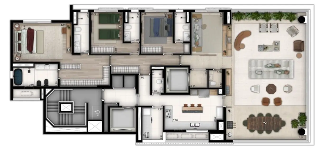 Foto 6 de Cobertura com 4 quartos à venda, 427m2 em Moema, São Paulo - SP