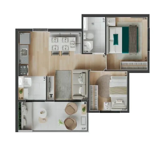Foto 2 de Kitnet com 1 quarto à venda, 25m2 em Vila Olímpia, São Paulo - SP