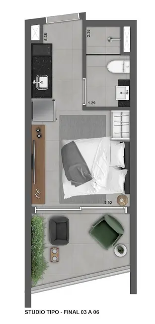 Foto 4 de Kitnet com 1 quarto à venda, 24m2 em Vila Pompéia, São Paulo - SP