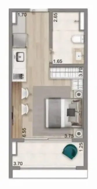 Foto 5 de Kitnet com 1 quarto à venda, 32m2 em Jardim Vila Mariana, São Paulo - SP