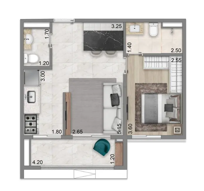 Foto 4 de Kitnet com 1 quarto à venda, 32m2 em Jardim Vila Mariana, São Paulo - SP