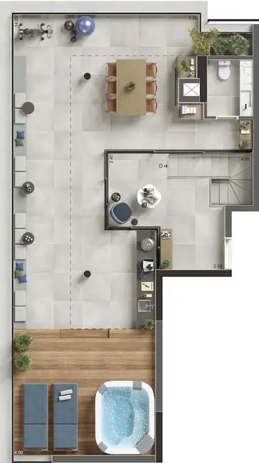 Cobertura com 2 quartos à venda, 146m2 em Ibirapuera, São Paulo - SP - imagem 3 Foto 3 de Cobertura com 2 quartos à venda, 146m2 em Ibirapuera, São Paulo - SP