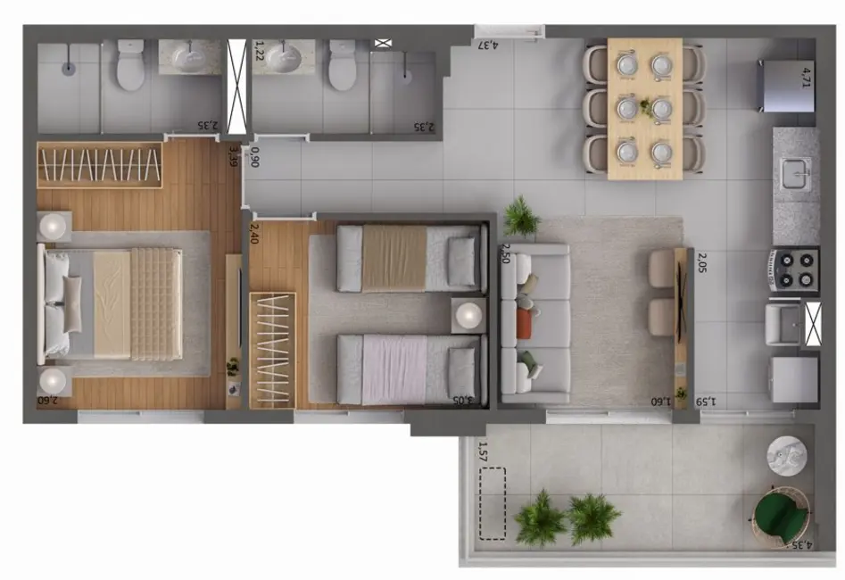 Apartamento com 3 quartos à venda, 159m2 em Parque Alves de Lima, São Paulo - SP - imagem 3 Foto 3 de Apartamento com 3 quartos à venda, 159m2 em Parque Alves de Lima, São Paulo - SP
