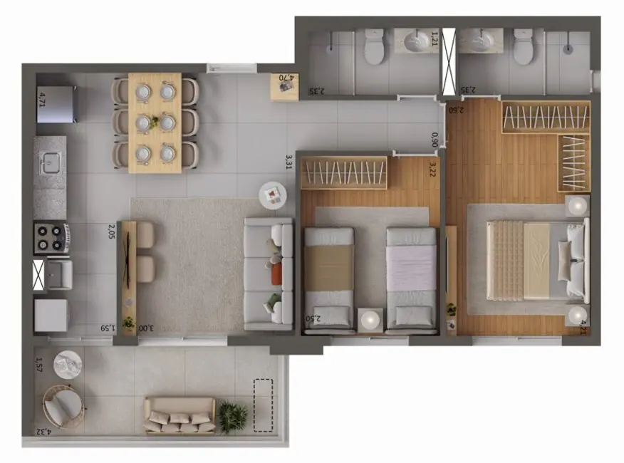 Apartamento com 3 quartos à venda, 159m2 em Parque Alves de Lima, São Paulo - SP - imagem 2 Foto 2 de Apartamento com 3 quartos à venda, 159m2 em Parque Alves de Lima, São Paulo - SP