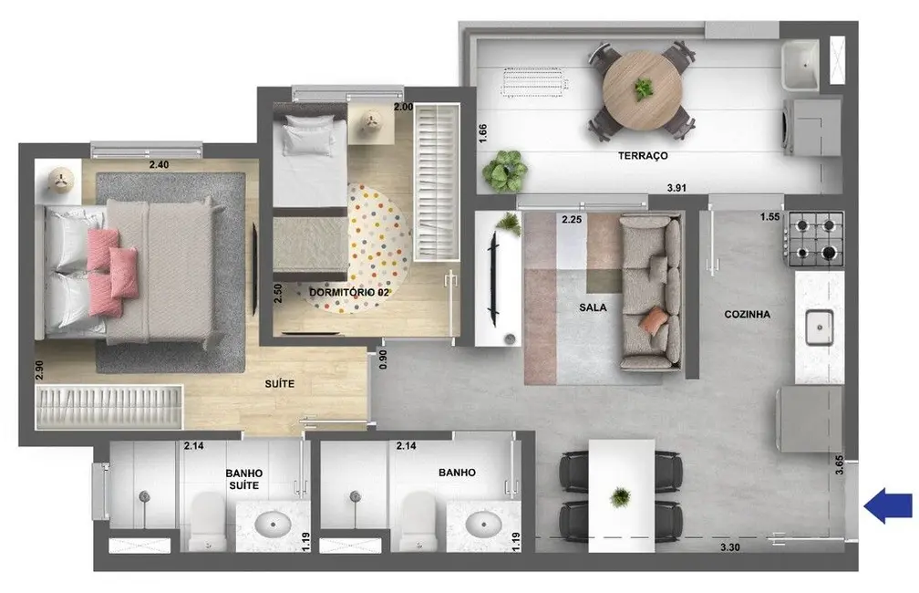 Apartamento com 2 quartos à venda, 40m2 em Água Branca, São Paulo - SP - imagem 2 Foto 2 de Apartamento com 2 quartos à venda, 40m2 em Água Branca, São Paulo - SP