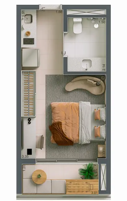Foto 1 de Apartamento com 1 quarto à venda, 28m2 em Vila Clementino, São Paulo - SP