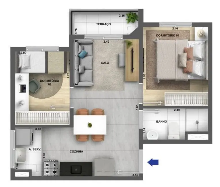 Apartamento com 2 quartos à venda, 32m2 em Butantã, São Paulo - SP - imagem 5 Foto 5 de Apartamento com 2 quartos à venda, 32m2 em Butantã, São Paulo - SP