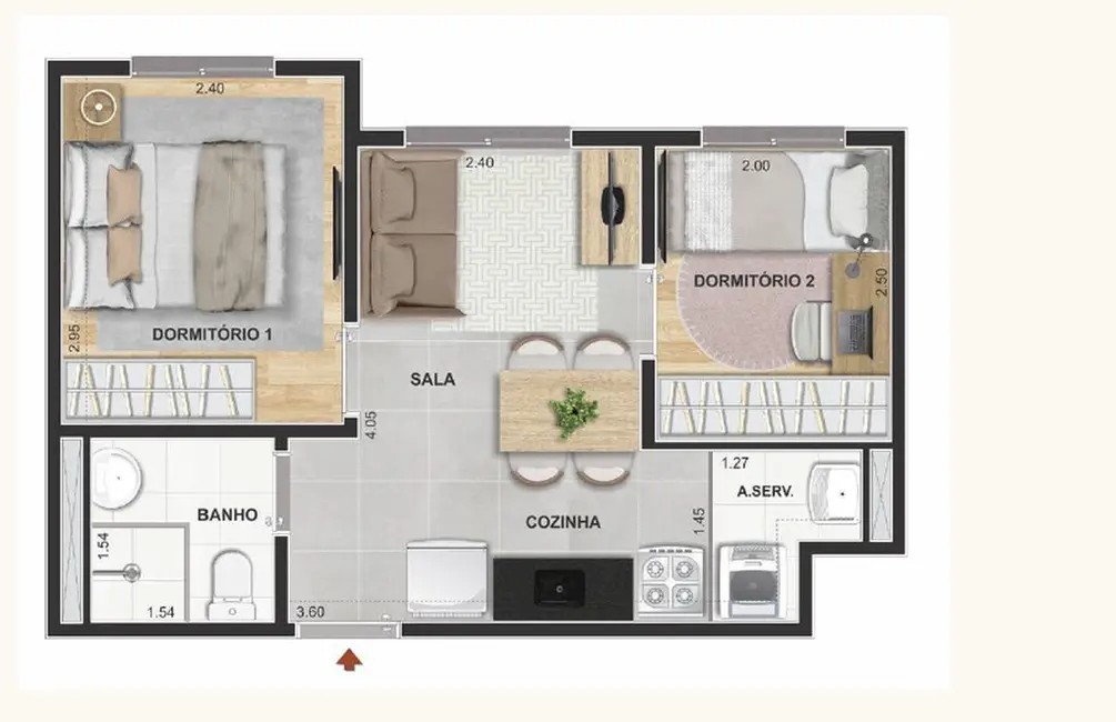 Apartamento com 2 quartos à venda, 37m2 em Butantã, São Paulo - SP - imagem 7 Foto 7 de Apartamento com 2 quartos à venda, 37m2 em Butantã, São Paulo - SP