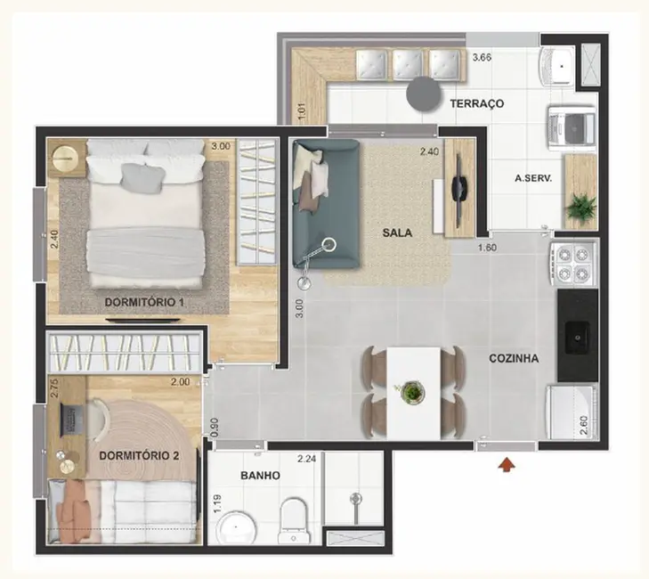 Apartamento com 2 quartos à venda, 37m2 em Butantã, São Paulo - SP - imagem 5 Foto 5 de Apartamento com 2 quartos à venda, 37m2 em Butantã, São Paulo - SP