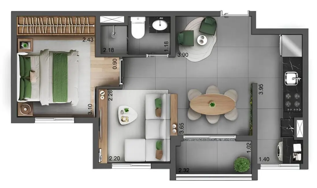 Foto 3 de Apartamento à venda, 39m2 em Ipiranga, São Paulo - SP