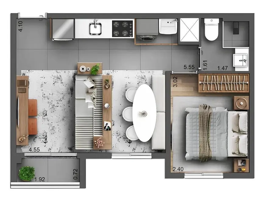 Foto 5 de Apartamento à venda, 39m2 em Ipiranga, São Paulo - SP
