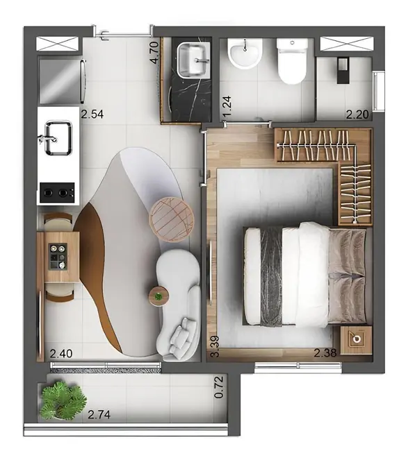 Foto 6 de Apartamento à venda, 39m2 em Ipiranga, São Paulo - SP