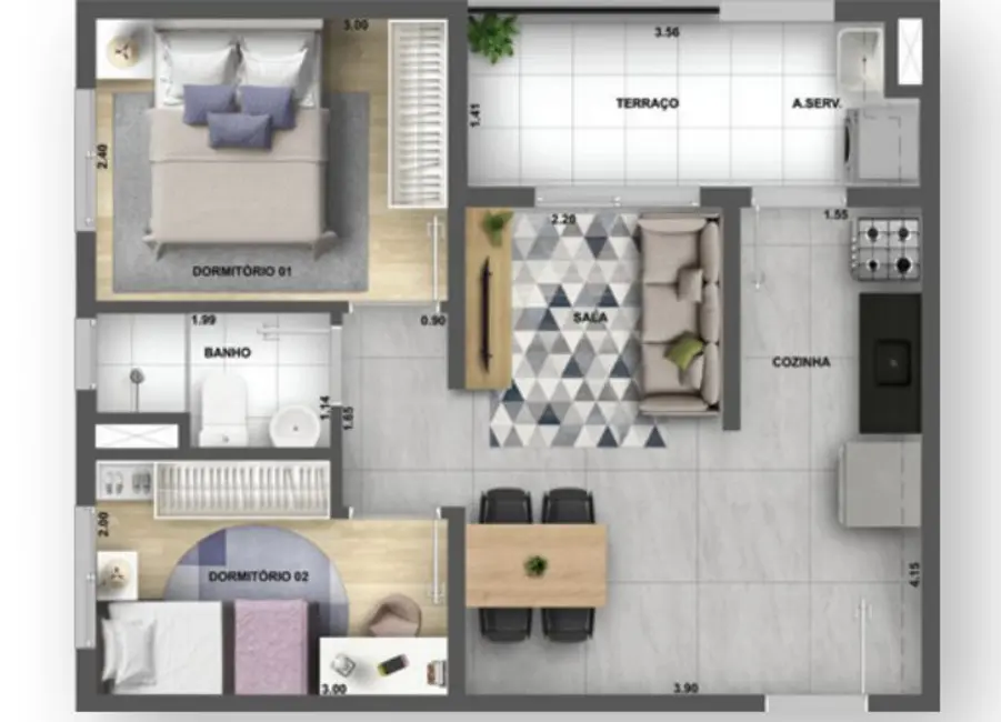 Foto 5 de Apartamento com 2 quartos à venda, 37m2 em Jardim Santa Emília, São Paulo - SP