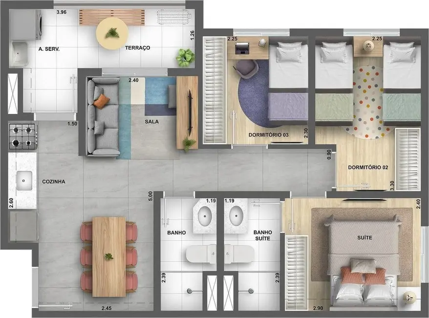 Apartamento com 2 quartos à venda, 44m2 em Campo Limpo, São Paulo - SP - imagem 8 Foto 8 de Apartamento com 2 quartos à venda, 44m2 em Campo Limpo, São Paulo - SP