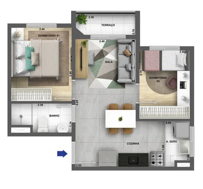 Foto 6 de Apartamento com 2 quartos à venda, 37m2 em Jaguaré, São Paulo - SP