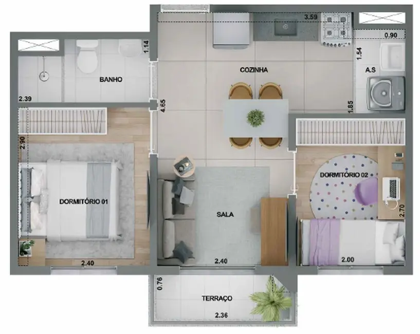Foto 8 de Apartamento com 2 quartos à venda, 44m2 em Bom Retiro, São Paulo - SP