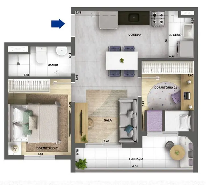 Foto 4 de Apartamento com 2 quartos à venda, 41m2 em Água Branca, São Paulo - SP