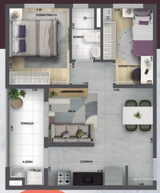 Apartamento com 2 quartos à venda, 37m2 em Sacomã, São Paulo - SP - imagem 2 Foto 2 de Apartamento com 2 quartos à venda, 37m2 em Sacomã, São Paulo - SP
