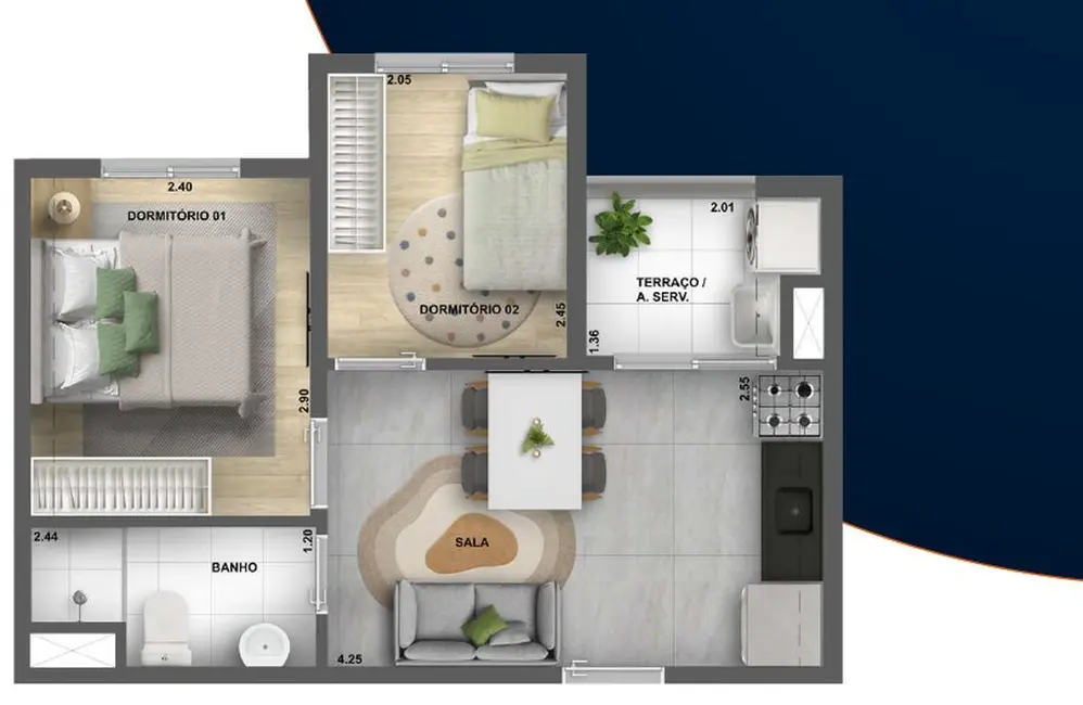 Apartamento com 2 quartos à venda, 35m2 em Água Branca, São Paulo - SP - imagem 2 Foto 2 de Apartamento com 2 quartos à venda, 35m2 em Água Branca, São Paulo - SP