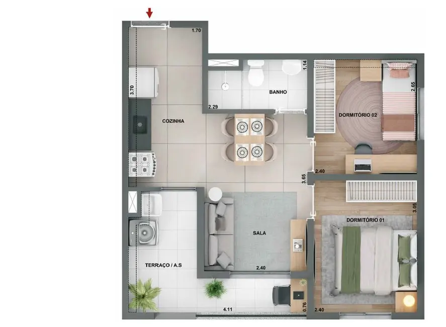 Foto 4 de Apartamento com 2 quartos à venda, 37m2 em Chácara Santo Antônio (Zona Sul), São Paulo - SP