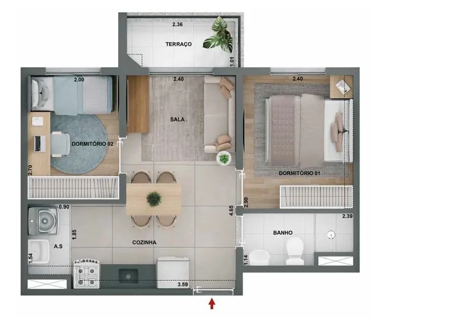 Foto 7 de Apartamento com 2 quartos à venda, 37m2 em Chácara Santo Antônio (Zona Sul), São Paulo - SP