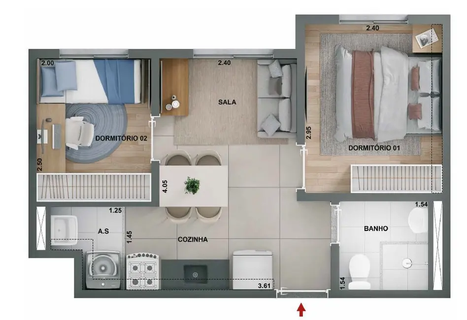 Foto 1 de Apartamento com 2 quartos à venda, 37m2 em Chácara Santo Antônio (Zona Sul), São Paulo - SP