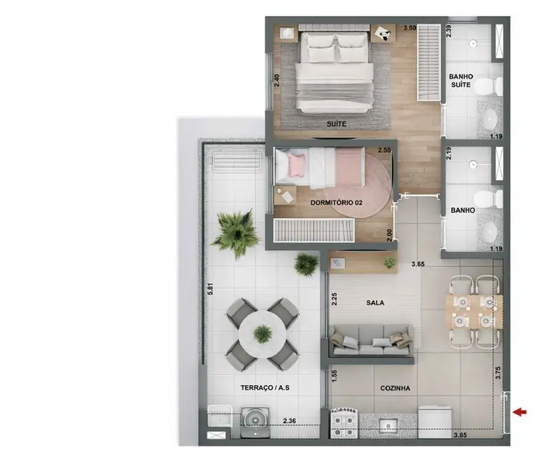 Foto 2 de Apartamento com 2 quartos à venda, 37m2 em Chácara Santo Antônio (Zona Sul), São Paulo - SP