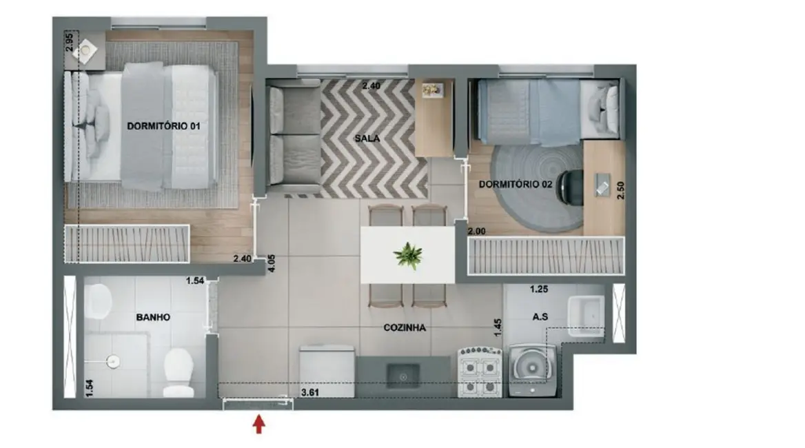 Foto 5 de Apartamento com 2 quartos à venda, 38m2 em Barra Funda, São Paulo - SP
