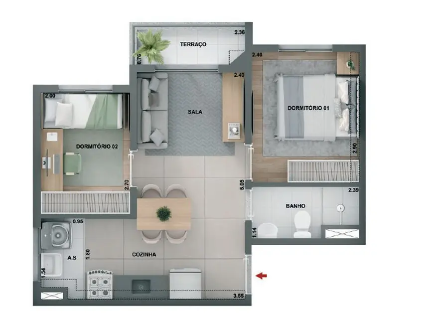 Foto 1 de Apartamento com 2 quartos à venda, 38m2 em Barra Funda, São Paulo - SP