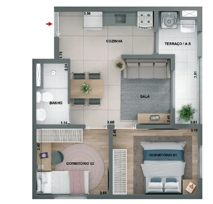 Apartamento com 4 quartos à venda, 232m2 em Vila Clementino, São Paulo - SP - imagem 6 Foto 6 de Apartamento com 4 quartos à venda, 232m2 em Vila Clementino, São Paulo - SP