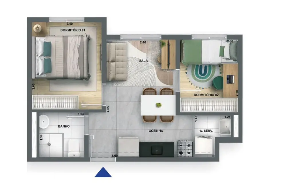 Foto 2 de Apartamento com 2 quartos à venda, 32m2 em Jaguaré, São Paulo - SP