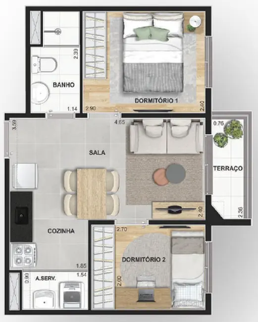 Apartamento com 2 quartos à venda, 37m2 em Vila Romana, São Paulo - SP - imagem 1 Foto 1 de Apartamento com 2 quartos à venda, 37m2 em Vila Romana, São Paulo - SP