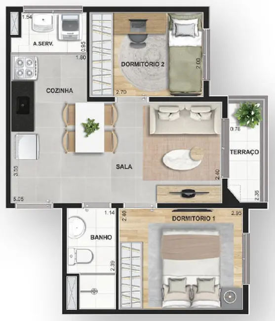 Apartamento com 2 quartos à venda, 37m2 em Vila Romana, São Paulo - SP - imagem 3 Foto 3 de Apartamento com 2 quartos à venda, 37m2 em Vila Romana, São Paulo - SP