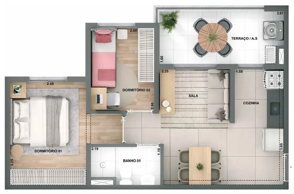 Apartamento com 2 quartos à venda, 39m2 em Vila Carrão, São Paulo - SP - imagem 1 Foto 1 de Apartamento com 2 quartos à venda, 39m2 em Vila Carrão, São Paulo - SP